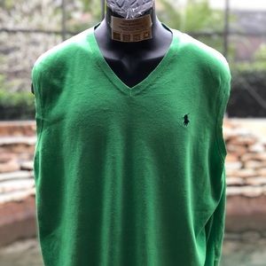 POLO RALPH LAUREN PIMA COTTON VEST SWEATER (X-LARGE)